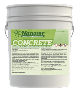 Nanoter Concrate on tugevdatud pinnaga väga õhuke soojustusmaterjal.
